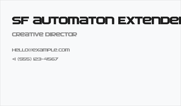 SF Automaton Extended Business Card