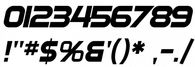 SF Automaton Oblique Font OTHER CHARS