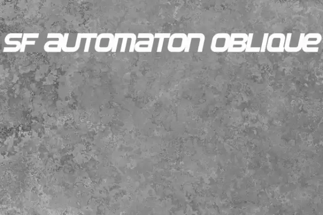 SF Automaton Oblique Font examples