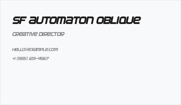 SF Automaton Oblique Business Card
