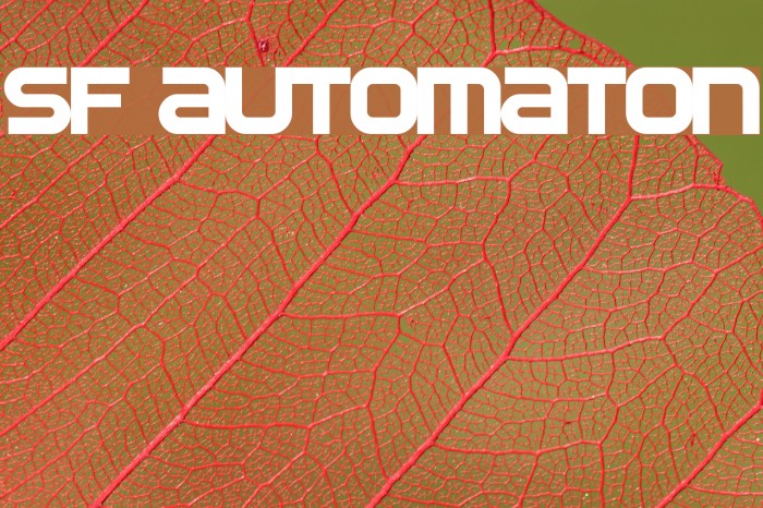 SF Automaton Font examples