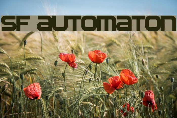SF Automaton Font examples