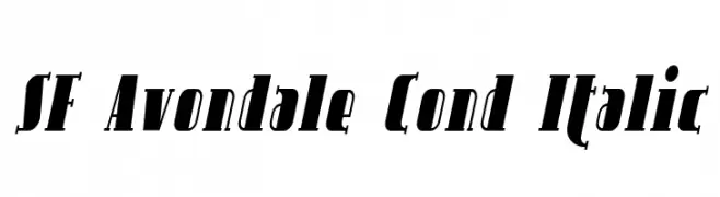 SF Avondale Cond Italic  Fuentes Gratis Descargar