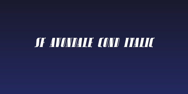 SF Avondale Cond Italic Social Header
