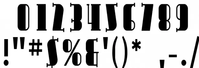 SF Avondale Cond Шрифта ДРУГИЕ символов