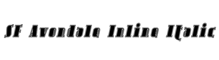 SF Avondale Inline Italic  免费字体下载