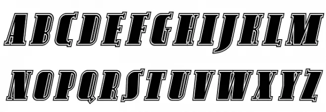 SF Avondale Inline Italic Fuentes MAYÚSCULAS