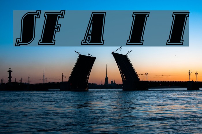 SF Avondale Inline Italic Font examples