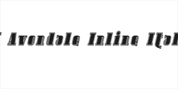 SF Avondale Inline Italic Logo