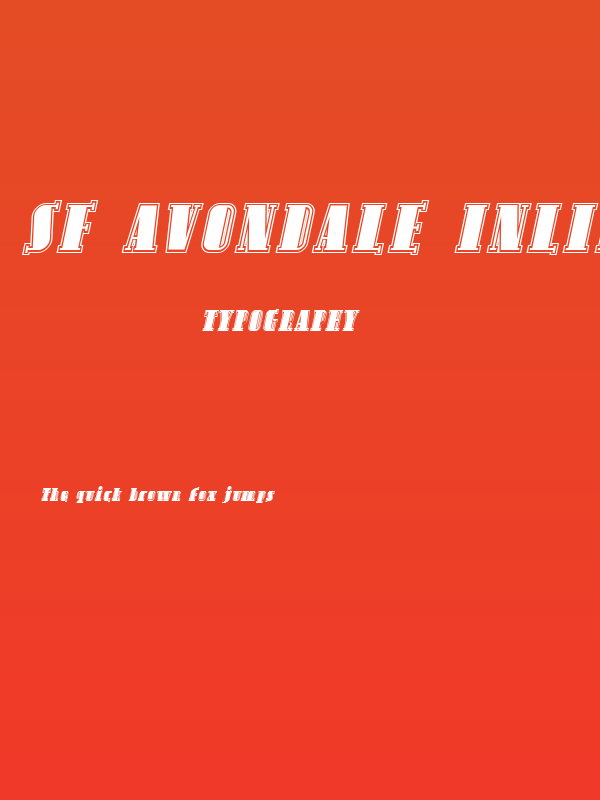 SF Avondale Inline Italic Poster