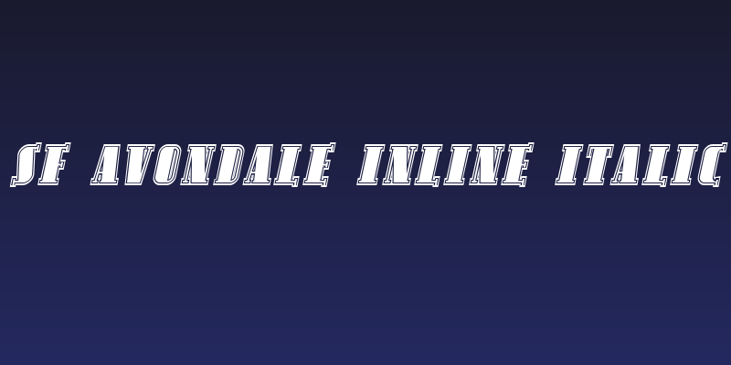 SF Avondale Inline Italic Social Header