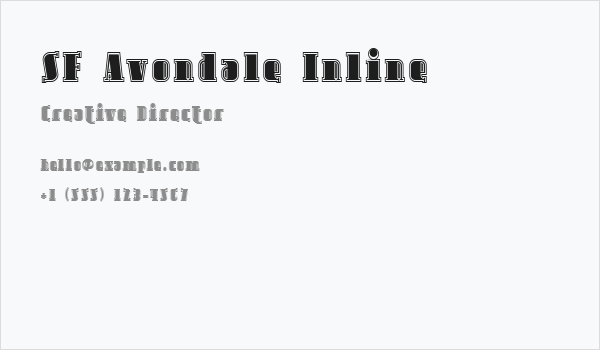 SF Avondale Inline Business Card