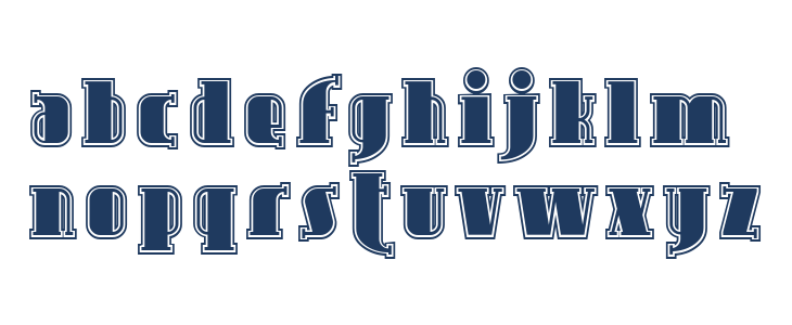 SF Avondale Inline Lowercase