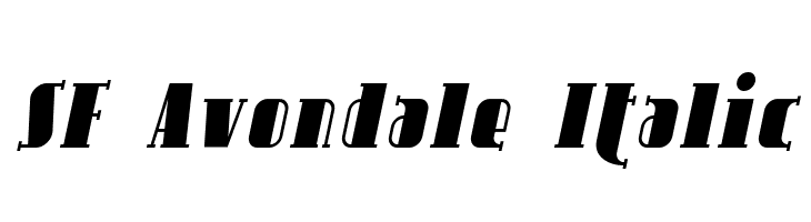 SF Avondale Italic  नि: शुल्क फ़ॉन्ट्स डाउनलोड