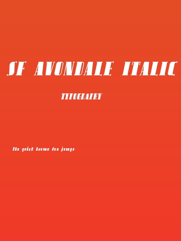 SF Avondale Italic Poster