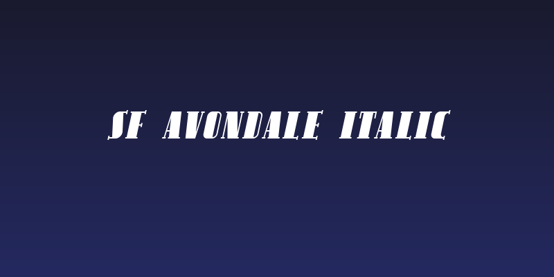 SF Avondale Italic Social Header