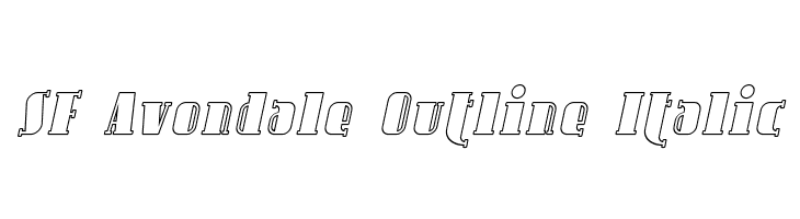SF Avondale Outline Italic Font