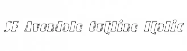 SF Avondale Outline Italic  Fuentes Gratis Descargar