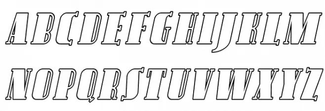 SF Avondale Outline Italic Fuentes MAYÚSCULAS