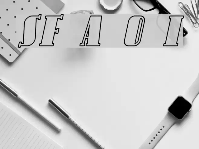 SF Avondale Outline Italic Font examples