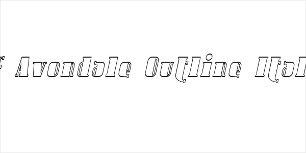 SF Avondale Outline Italic Logo