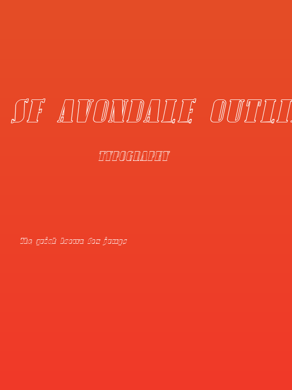 SF Avondale Outline Italic Poster