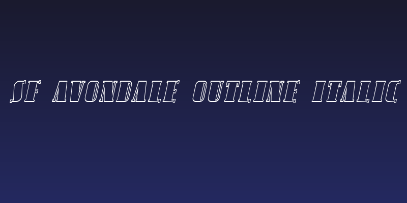 SF Avondale Outline Italic Social Header