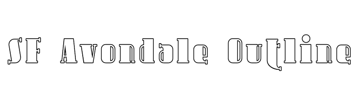 SF Avondale Outline  Скачать бесплатные шрифты