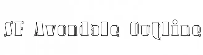 SF Avondale Outline  Fuentes Gratis Descargar