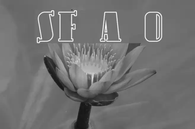 SF Avondale Outline Font examples