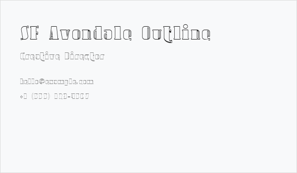 SF Avondale Outline Business Card