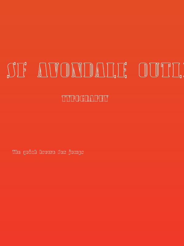 SF Avondale Outline Poster
