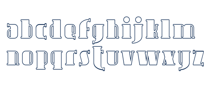 SF Avondale Outline Lowercase