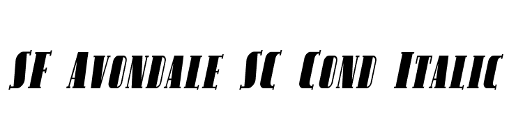 SF Avondale SC Cond Italic  Free Fonts Download