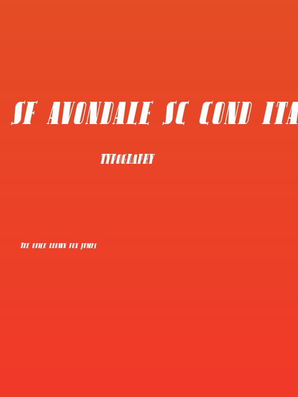 SF Avondale SC Cond Italic Poster