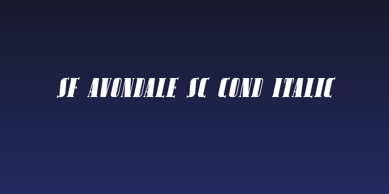 SF Avondale SC Cond Italic Social Header