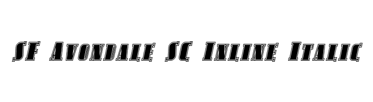 SF Avondale SC Inline Italic  नि: शुल्क फ़ॉन्ट्स डाउनलोड