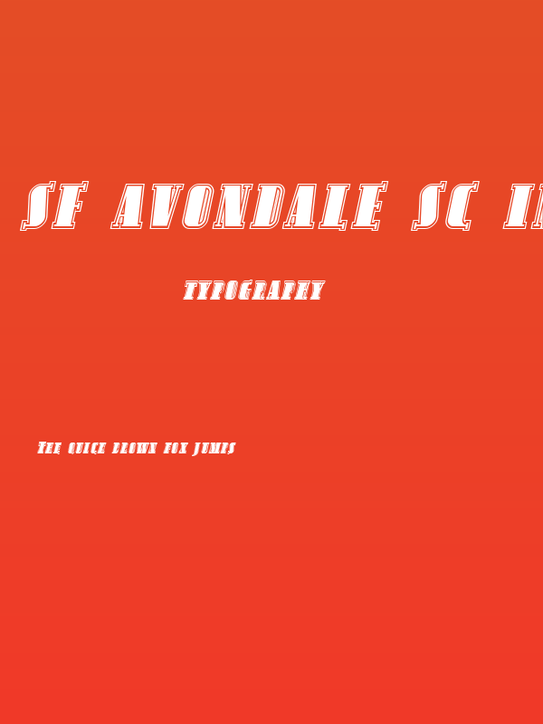 SF Avondale SC Inline Italic Poster