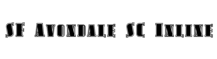 SF Avondale SC Inline  नि: शुल्क फ़ॉन्ट्स डाउनलोड