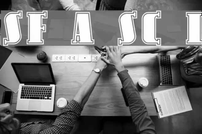 SF Avondale SC Inline Font examples