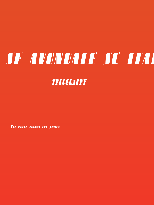 SF Avondale SC Italic Poster