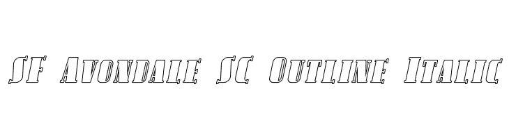 SF Avondale SC Outline Italic  font caratteri gratis