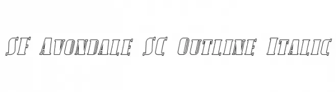 SF Avondale SC Outline Italic  Fuentes Gratis Descargar