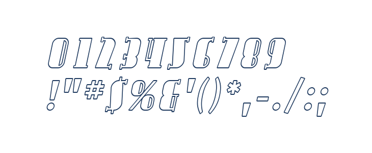 SF Avondale SC Outline Italic Other Characters