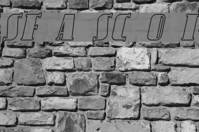 SF Avondale SC Outline Italic Font examples