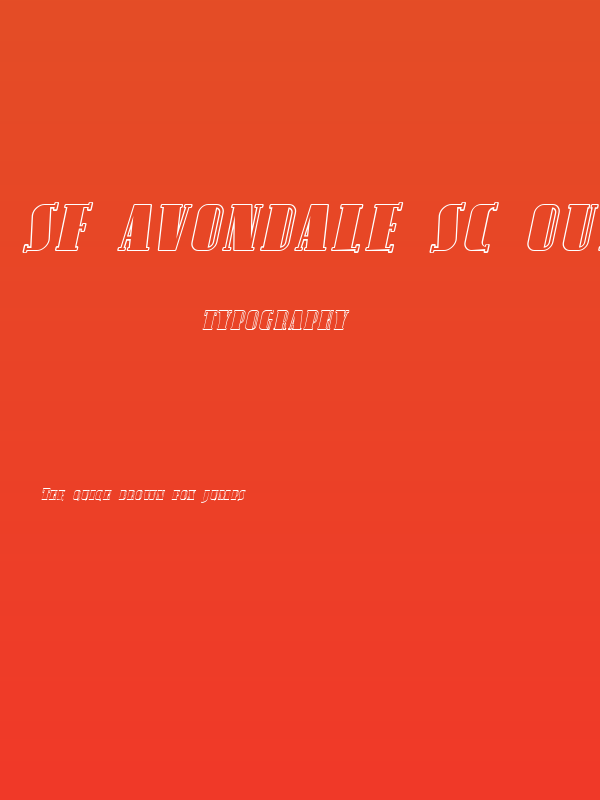 SF Avondale SC Outline Italic Poster