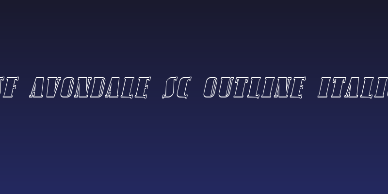 SF Avondale SC Outline Italic Social Header