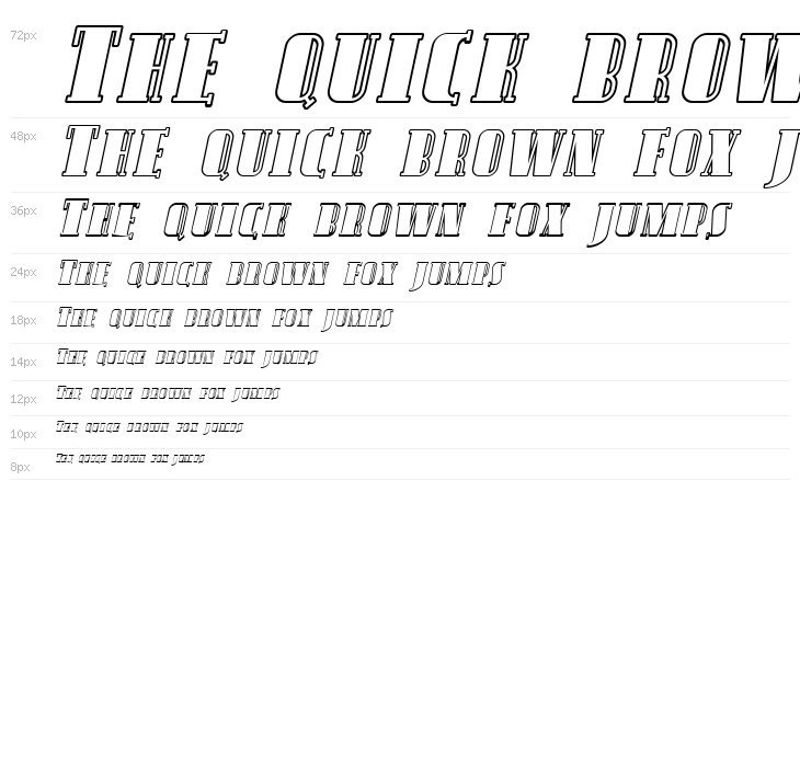 SF Avondale SC Outline Italic Waterfall