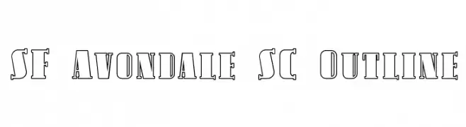 SF Avondale SC Outline  Fuentes Gratis Descargar