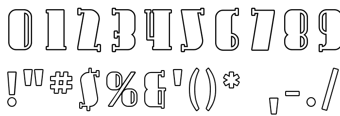 SF Avondale SC Outline Font OTHER CHARS